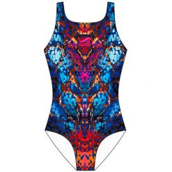Strój kąpielowy damski Aquafeelback. Czerwone stroje kąpielowe damskie AQUAFEEL, l, bez wzorów, z materiału. Za 229.99 zł.