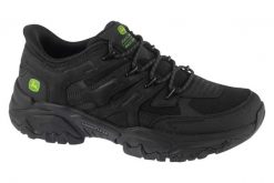 Buty trekkingowe męskie, Slip-ins John Deere Terraform-Pierce. Czarne trekkingi męskie Skechers, z materiału, przed kostkę, bez zapięcia. Za 449.99 zł.