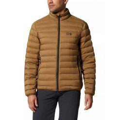 Kurtka puchowa męska Mountain Hardwear Deloro Down. Brązowe kurtki sportowe męskie MOUNTAIN HARDWEAR, na zimę, l, bez wzorów, z puchu, bez kaptura, narciarskie. Za 1,199.00 zł.