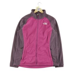 Second life - Kurtka polarowa TNF dla kobiet - Stan dobry. Fioletowe kurtki sportowe damskie The North Face, s, bez wzorów, z polaru, bez ramiączek, bez kaptura, trekkingowe. Za 126.86 zł.