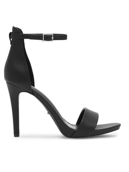 DeeZee Sandały LS6047-01A Czarny. Czarne sandały damskie DeeZee, bez wzorów, z syntetyku, bez obcasa, na szpilce, bez zapięcia. Za 119.99 zł.