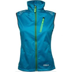 Damska wodoodporna kurtka softshell Pro-X Elements Hanna. Niebieskie kurtki sportowe damskie PRO-X ELEMENTS, bez wzorów, z poliesteru, bez ramiączek, bez kaptura, rowerowe. Za 333.50 zł.