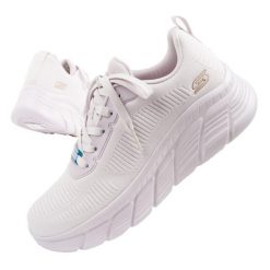 Buty sportowe sneakersy damskie Skechers Bobs B Flex. Fioletowe obuwie sportowe damskie Skechers, bez wzorów, bez zapięcia, trekkingowe. Za 219.99 zł.