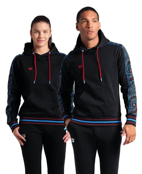 Bluza Arena Fireflow Hooded Sweat Inserts z kapturem. Czarne bluzy damskie ARENA, m, bez wzorów, z bawełny, biznesowe, bez ramiączek, z kapturem. Za 292.72 zł.