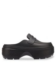 Crocs Klapki Stomp Loafer Clog 209937 Czarny. Czarne klapki damskie Crocs, bez wzorów, z tworzywa sztucznego, bez obcasa, bez zapięcia. Za 299.99 zł.