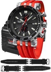 Zegarek męski Vostok Europe VK61-575A588SR czerwony. Czerwone zegarki męskie Vostok Europe, bez wzorów. Za 6,006.21 zł.