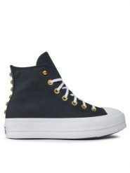 Converse Trampki Chuck Taylor All Star Lift Platform Star Studded A05453C Czarny. Czarne trampki i tenisówki damskie Converse, bez wzorów, z materiału, bez zapięcia. Za 309.99 zł.