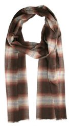 Szalik Brązowo-Beżowy w Kratkę, Miękki, Firmy V.Fraas -Cashmink- Elegancki, Męski. Brązowe szaliki męskie V. Fraas, bez wzorów, z materiału. Za 65.00 zł.