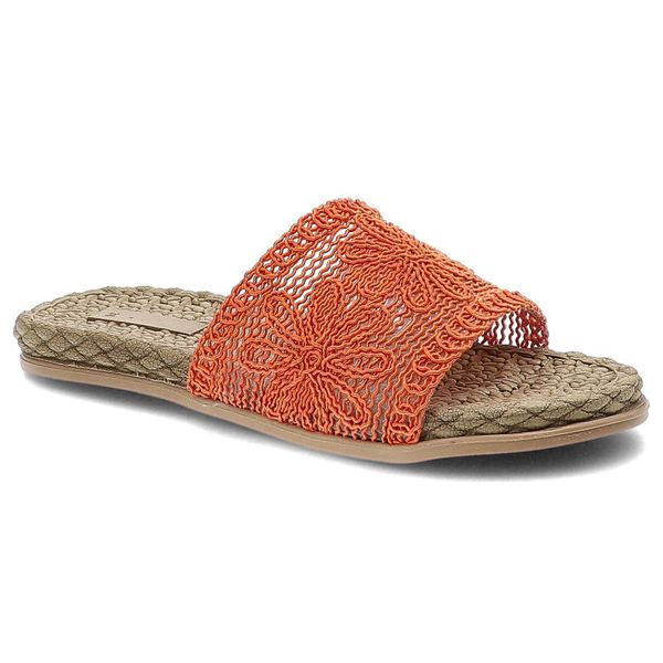 Pomarańczowe Klapki Artiker Materiałowe Buty Na Lato. Brązowe klapki damskie Artiker, na lato, w ażurowe wzory, z materiału, boho, bez obcasa, bez zapięcia. Za 79.00 zł.