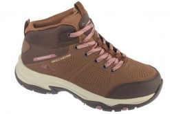 Buty trekkingowe damskie, Trego - Trail Destination. Brązowe obuwie trekkingowe damskie Skechers, z materiału, bez zapięcia. Za 349.99 zł.
