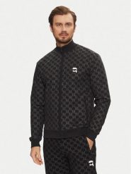 KARL LAGERFELD Bluza 705077 551951 Czarny Regular Fit. Czarne bluzy męskie KARL LAGERFELD, m, bez wzorów, z bawełny, bez ramiączek, bez kaptura. Za 909.99 zł.