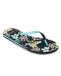 Klapki japonki damskie PORTOFINO. Brązowe klapki damskie Roxy, bez wzorów, z gumy, bez obcasa, bez zapięcia. Za 109.99 zł.