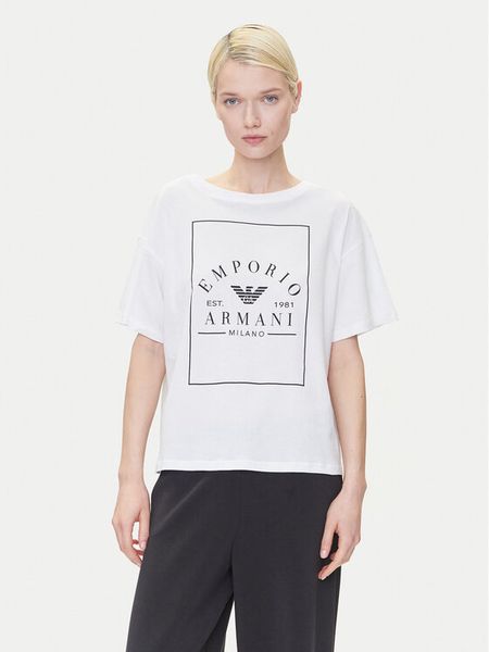 Emporio Armani Underwear T-Shirt EW000553 AF10887 U0002 Biały Loose Fit. Białe t-shirty damskie Emporio Armani Underwear, xs, bez wzorów, z bawełny, bez kołnierzyka, bez ramiączek. Za 129.99 zł.