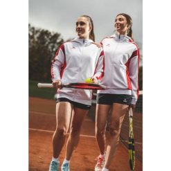 Wielokolorowa kurtka treningowa Erima Celebrate 125 z kapturem. Białe kurtki męskie Erima, bez wzorów, dziergany, klasyczne, z kapturem. Za 284.50 zł.