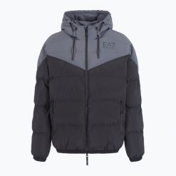 Kurtka męska EA7 Emporio Armani Train Athletic Colour Block Padded. Czarne kurtki męskie EA7 Emporio Armani, m, bez wzorów, z poliamidu, eleganckie, bez kaptura. Za 1,129.00 zł.