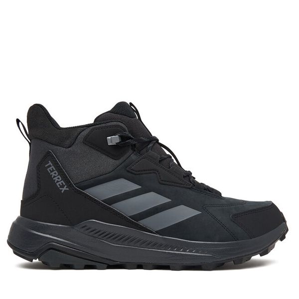 Trekkingi adidas. Czarne botki męskie Adidas, bez wzorów, bez obcasa, bez zapięcia. Za 439.99 zł.