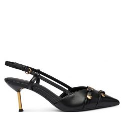 Szpilki Tamaris. Czarne szpilki damskie Tamaris, bez wzorów, bez obcasa, na szpilce, bez zapięcia. Za 379.99 zł.