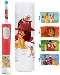 Szczoteczka rotacyjna Oral-B Vitality Pro D103 Kids 3+ Lion King czerwony + Etui. Czerwone szczoteczki elektryczne Oral-B. Za 99.90 zł.