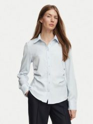 Calvin Klein Koszula LV044H110G Niebieski jasny Regular Fit. Niebieskie koszule damskie Calvin Klein, xl, bez wzorów, biznesowe, bez kołnierzyka, bez ramiączek. Za 449.99 zł.