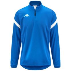 Bluza dresowa 1/2 zip Kappa Dolvole. Niebieskie bluzy męskie Kappa, bez wzorów, z dresówki, sportowe, bez ramiączek, bez kaptura. Za 207.50 zł.