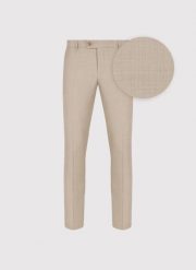 PAKO LORENTE - Beżowe spodnie ganiturowe wełna. Brązowe eleganckie spodnie męskie Pako Lorente, bez wzorów, z wełny, eleganckie. Za 799.99 zł.
