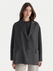 ViCOLO Płaszcz wełniany TF0005 Szary Regular Fit. Szare płaszcze damskie ViCOLO, xs, bez wzorów, z syntetyku, bez kołnierzyka, bez kaptura. Za 909.99 zł.