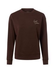 Marie Lund Bluza Kobiety Materiał dresowy brązowy, XS. Brązowe bluzy damskie Marie Lund, xs, bez wzorów, z bawełny, bez ramiączek, bez kaptura. Za 139.95 zł.