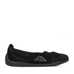 Baleriny Kappa. Czarne balerinki damskie Kappa, bez wzorów, bez obcasa, bez zapięcia. Za 179.99 zł.
