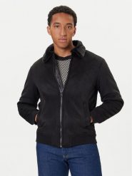 Guess Kurtka z imitacji skóry M5BL43 W2302 Czarny Regular Fit. Czarne kurtki męskie Guess, m, z aplikacjami, ze skóry, bez kaptura. Za 679.99 zł.