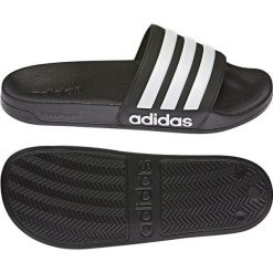 Klapki adidas Adilette Shower GZ5922 czarne. Czarne klapki męskie bez wzorów, z materiału, bez zapięcia. Za 184.07 zł.