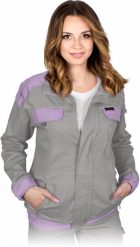 CORTON-L-J - Damska bluza ochronna CORTON, stójka tkana 100% bawełna 260 g/m2 6 kieszeni elementy odlaskowe - granatowo-ciemnowrzosowy 6XL. Brązowe bluzy damskie Reis, l, bez wzorów, z bawełny, bez ramiączek, bez kaptura. Za 198.34 zł.