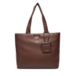 Torebka Guess. Brązowe shopperki damskie Guess, z aplikacjami, bez dodatków. Za 489.99 zł.