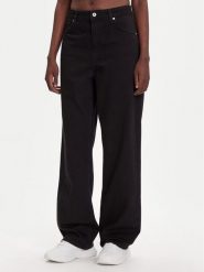 HUGO Jeansy Leni_B 50548982 Czarny Loose Fit. Czarne jeansy damskie Hugo, bez wzorów, z bawełny. Za 359.99 zł.