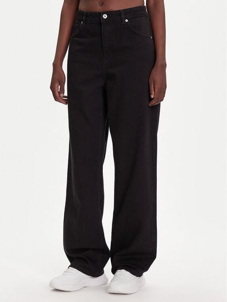 HUGO Jeansy Leni_B 50548982 Czarny Loose Fit. Czarne jeansy damskie Hugo, bez wzorów, z bawełny. Za 249.99 zł.