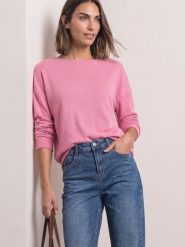 Street One bluza z dzianiny Kobiety wiskoza różowy, 40. Czerwone bluzy damskie Street One, bez wzorów, z dzianiny, eleganckie, bez ramiączek, bez kaptura. Za 199.95 zł.