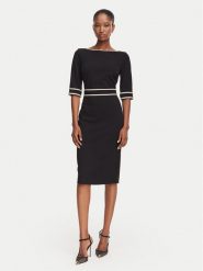 Rinascimento Sukienka koktajlowa CFC0131086003 Czarny Slim Fit. Czarne sukienki damskie Rinascimento, xl, bez wzorów, z syntetyku, wizytowe, bez kołnierzyka, bez ramiączek. Za 524.99 zł.