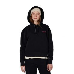 Bluza damska z kapturem Rossignol Waterfall Relax. Czarne bluzy damskie Rossignol, bez wzorów, bez ramiączek, z kapturem. Za 459.00 zł.