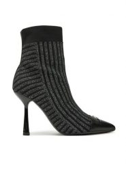 KARL LAGERFELD Botki KL31343 Czarny. Czarne botki damskie KARL LAGERFELD, bez wzorów, z materiału, bez obcasa, na szpilce, bez zapięcia. Za 519.99 zł.