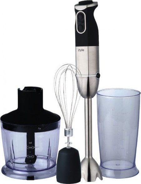 Blender Zyle Blender ręczny z 6 tytanowymi ostrzami 1000 W + trzepaczka i szatkownica ZYLE ZY8225BL. Blendery Zyle. Za 262.52 zł.
