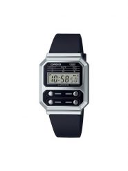 Casio Zegarek A100WEF-1AEF Czarny. Czarne, cyfrowe zegarki męskie Casio, bez wzorów. Za 219.99 zł.