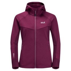 Bluza polarowa damska Jack Wolfskin Hydro Grid Fleece. Czerwone bluzy damskie Jack Wolfskin, xs, bez wzorów, z polaru, sportowe, bez ramiączek, bez kaptura. Za 578.55 zł.