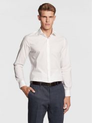 Michael Kors Koszula MD0MD90425 Biały Slim Fit. Białe koszule męskie Michael Kors, m, bez wzorów, z bawełny, biznesowe, bez kołnierzyka, bez ramiączek. Za 329.99 zł.