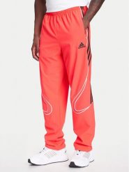 Adidas Spodnie dresowe Teamgeist adicolor JW5871 Czerwony Loose Fit. Czerwone spodnie sportowe męskie Adidas, m, bez wzorów, z dresówki. Za 219.99 zł.
