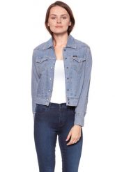 DAMSKA KURTKA JEANSOWA WRANGLER SHACKET PINK TINT W5254LWYX 112129396. Różowe kurtki damskie Wrangler, xs, bez wzorów, z jeansu, bez kaptura. W wyprzedaży za 79.99 zł.