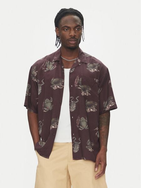 Element Koszula Resort ELYWT00177 Bordowy Regular Fit. Czerwone koszule męskie Element, m, bez wzorów, z wiskozy, bez kołnierzyka, bez ramiączek. Za 159.99 zł.