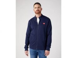 MESKA BLUZA WRANGLER FUNNEL NECK ZIP REAL NAVY 112341207. Niebieskie bluzy męskie Wrangler, s, bez wzorów, bez ramiączek, bez kaptura. Za 169.99 zł.