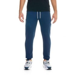 Męskie spodnie dresowe Leone Soft Basic. Niebieskie spodnie sportowe męskie LEONE 1947 APPAREL, l, bez wzorów, z dresówki, na fitness i siłownię. W wyprzedaży za 154.80 zł.