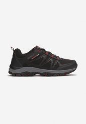 Czarno-Czerwone Buty Sportowe Mathews. Czarne buty sportowe męskie Born2be, bez wzorów, z softshellu, przed kostkę, bez zapięcia. Za 139.99 zł.