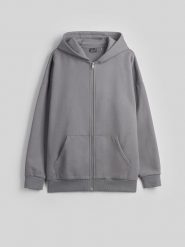 4F Bluza dresowa regular z kapturem damska - szara M. Szare bluzy damskie 4F, m, bez wzorów, z dresówki, bez ramiączek, z kapturem. Za 179.99 zł.