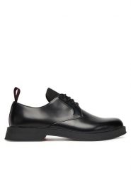 HUGO Półbuty Lenner Derb Lthf 50548550 Czarny. Czarne buty wizytowe męskie Hugo, bez wzorów, ze skóry, bez obcasa, bez zapięcia. Za 619.99 zł.